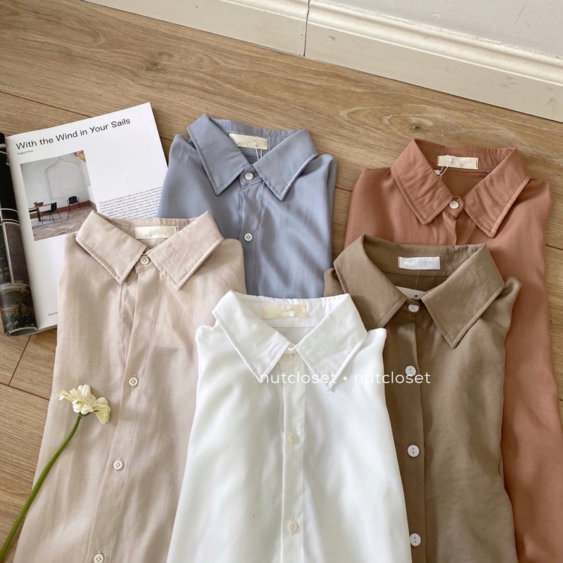 Áo sơ mi trơn thô mềm (6046) _ A0486 | BigBuy360 - bigbuy360.vn