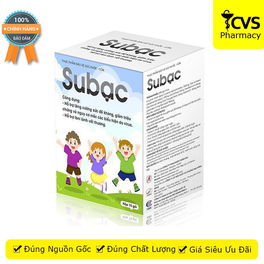 Cốm Subạc -  Hỗ Trợ Tăng Sức Đề Kháng, Giúp Làm Lành Vết Thương – SUBAC cvspharmacy