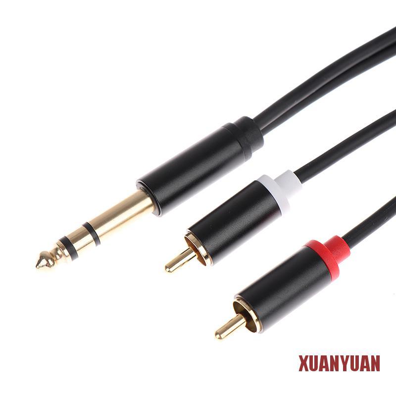 Cáp Chuyển Đổi Âm Thanh Từ Đầu Cắm 6.35 mm Sang 2rca Rca Mạ Vàng | BigBuy360 - bigbuy360.vn