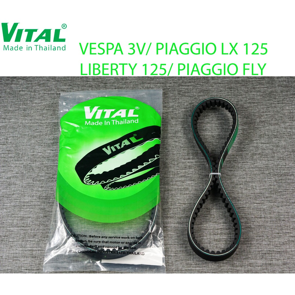 Dây Curoa VESPA 3V, Piaggio LX 125, Liberty 125, Piaggio FLY hiệu VITAL - Dây curoa VITAL chính hãng, hàng Thái