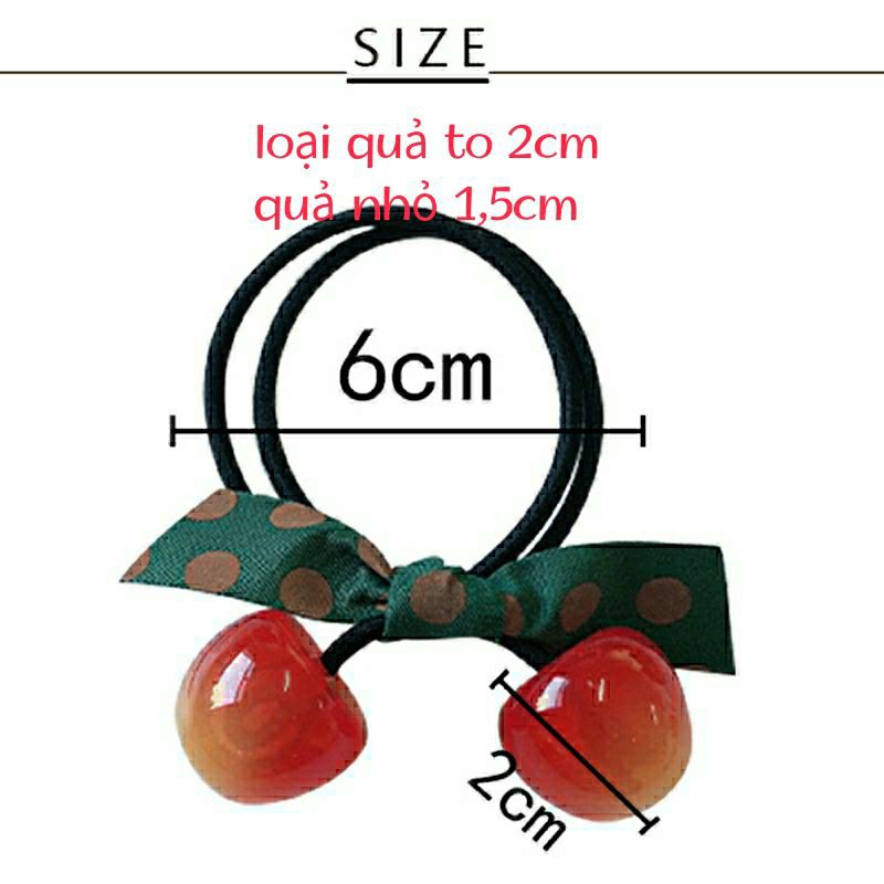 dây cột tóc trái cherry