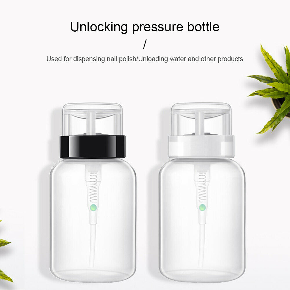 Bình rỗng trong suốt đựng dung dịch tẩy sơn móng tay tiện dụng 200ml