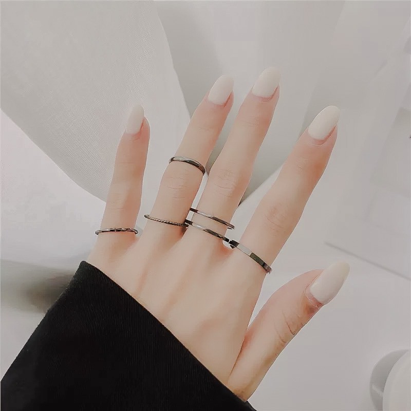 Set nhẫn 6 chiếc mảnh dễ phối