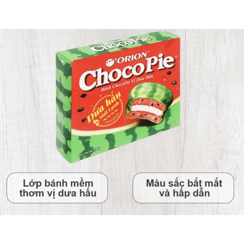 Bánh Choco-pie vị dưa hấu hộp 336g