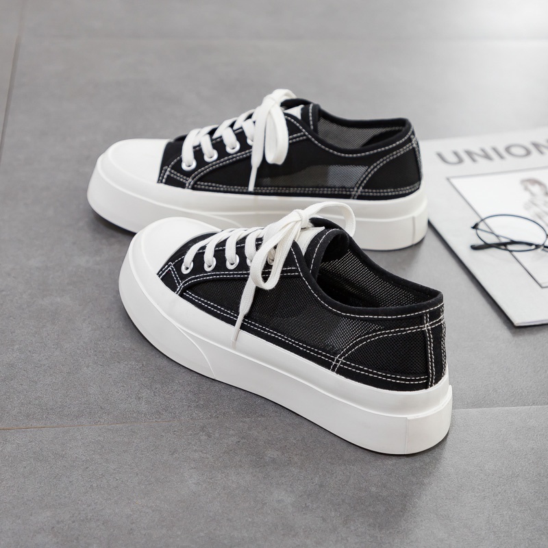 Giày thể thao lưới DD&OO  đế dày 5cm, đi hè siêu êm siêu thoáng