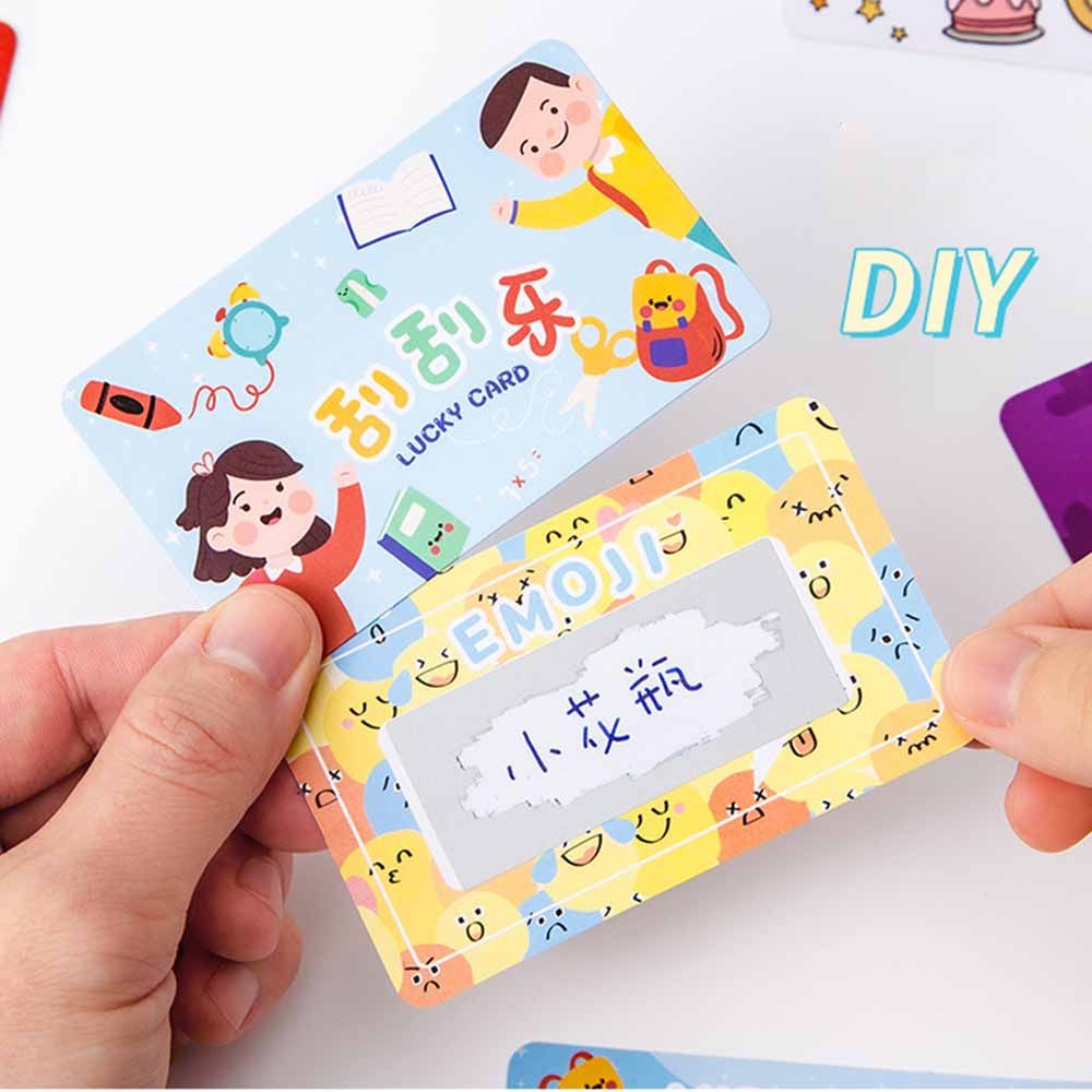 Bộ 20 đồ chơi thẻ cào họa tiết hoạt hình làm quà tặng khen thưởng cho bé cố gắng đạt mục tiêu học tập diy