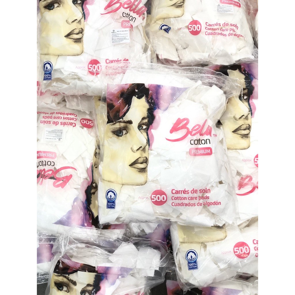 Bông tẩy trang Bella Cotton 500 miếng Nội Địa Pháp [Aimee1992]