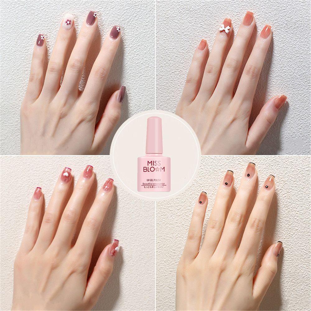 Gel Sơn Móng Tay Màu Nude Lấp Lánh Lâu Trôi DIY