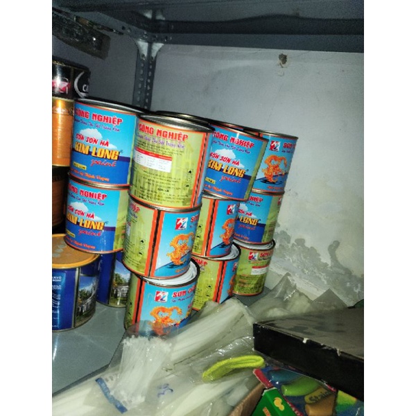 lon 1kg Sơn lót kim long sắt mạ kẽm,sơn dầu kim long