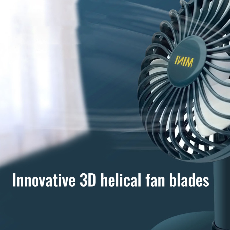 Quạt Nhỏ Để Bàn 3 Cánh 3 Tốc Độ Kèm Sạc USB Tiện Dụng Cho Xe Hơi / Xe Tải