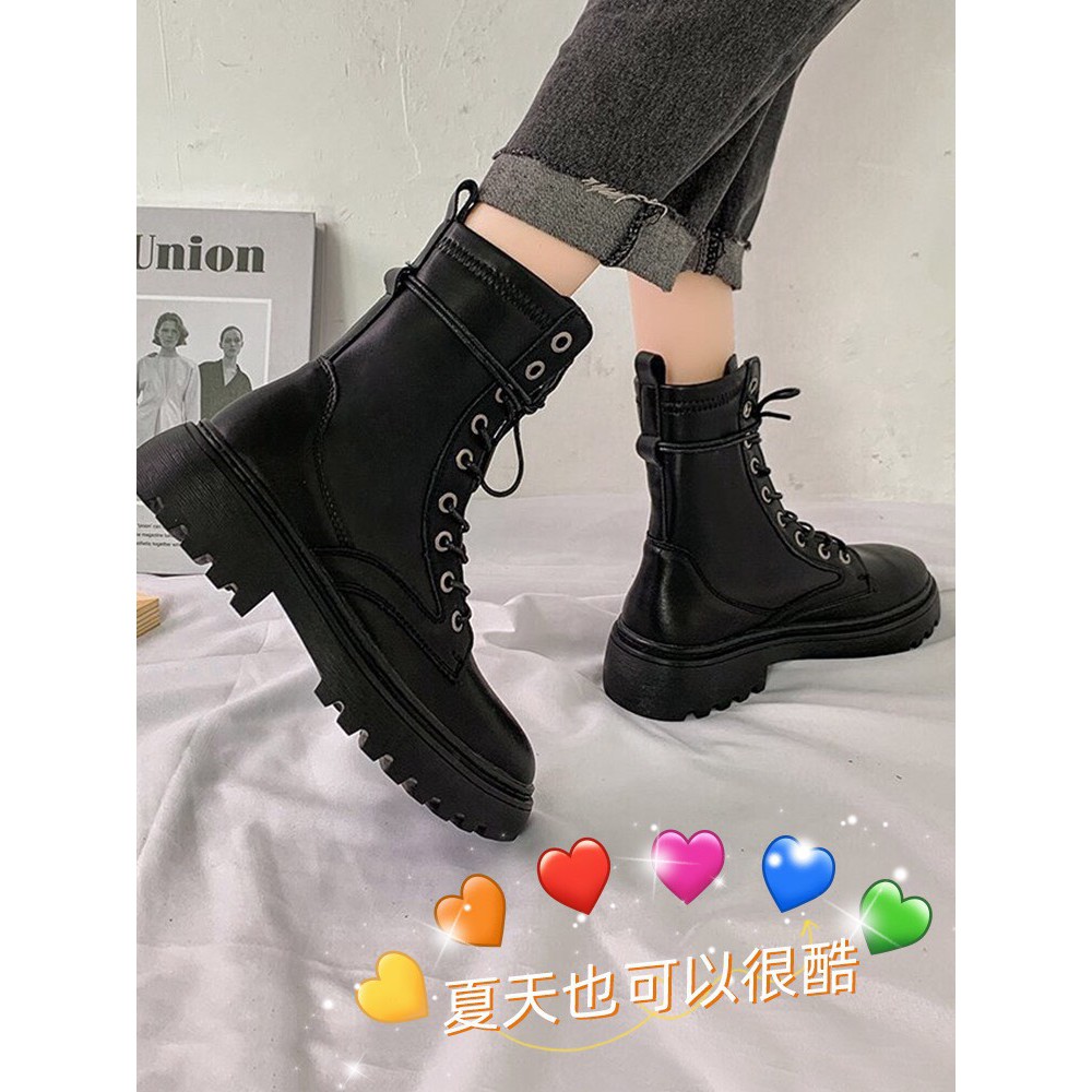 (ORDER-sẵn size 40) Giày boot Martin nữ cao cổ phong cách cá tính châu Âu năng động HOT 2020