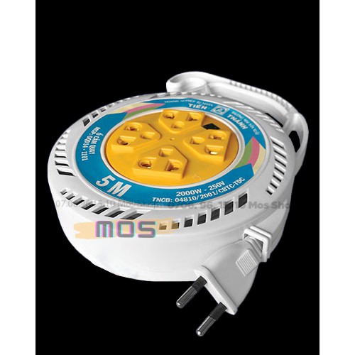 Ổ cắm quay 4 lỗ ⚡⚡1 đổi 1⚡⚡2000W 5m/10m Tiến Thành-Mos Shop