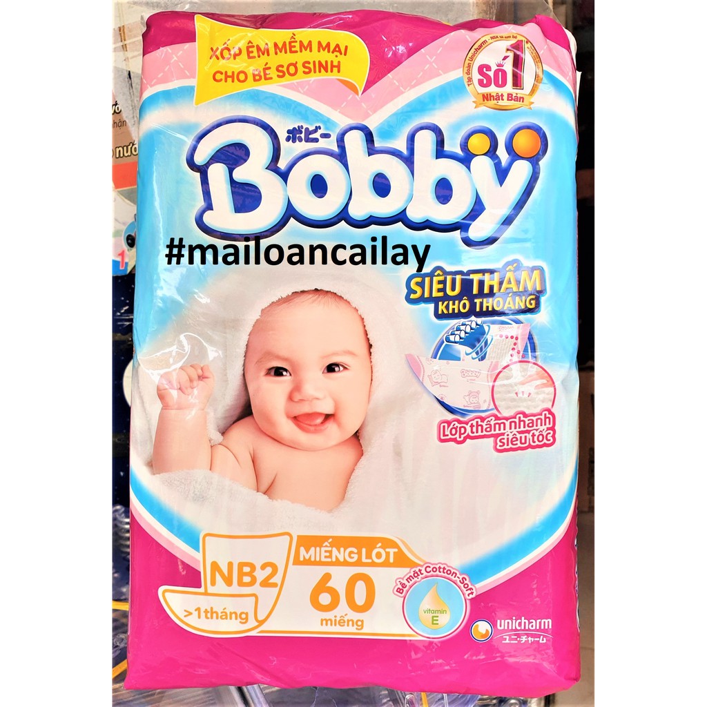 Miếng lót sơ sinh Bobby Newborn 1-108 miếng (TẶNG)