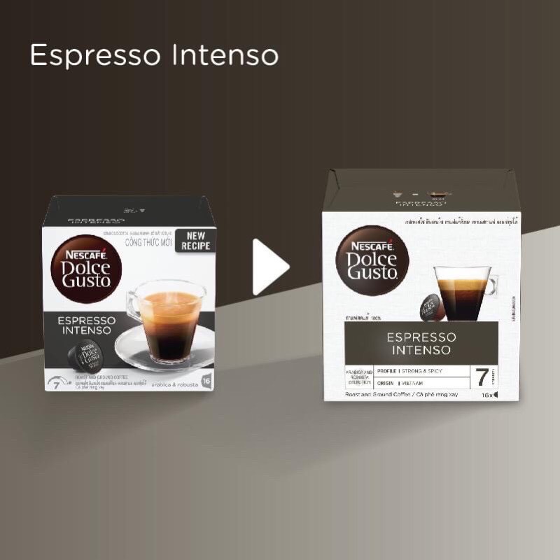 Cà phê đen rang xay Nescafé Dolce Gusto - Espresso Intenso hộp 96g