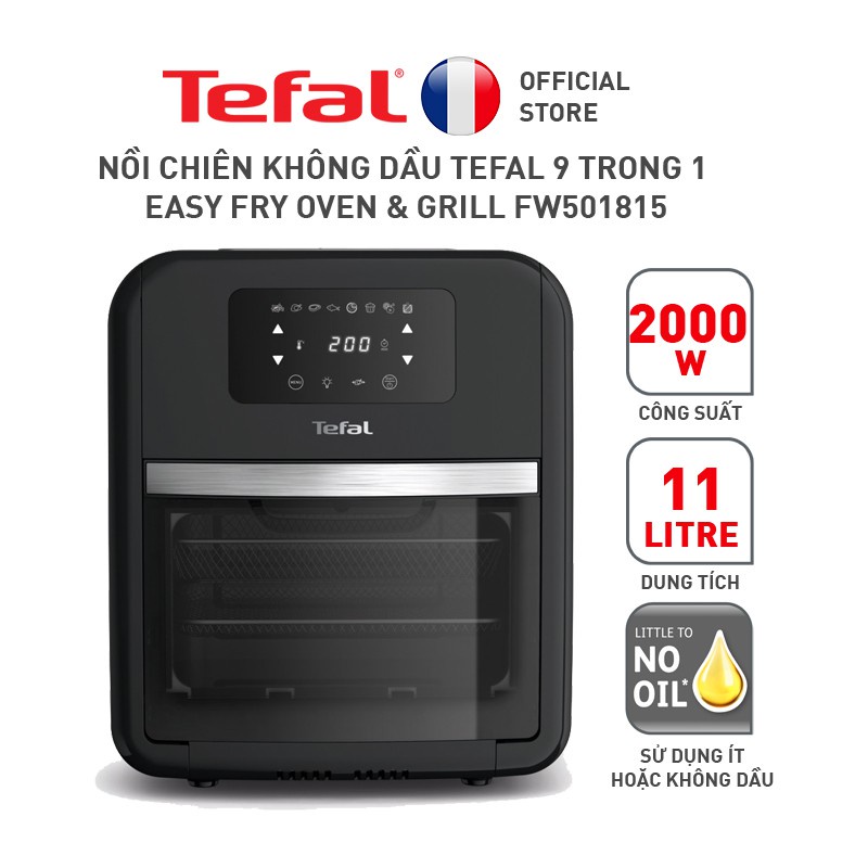 Nồi chiên không dầu Tefal 9 trong 1 Easy fry Oven &amp; Grill FW501815