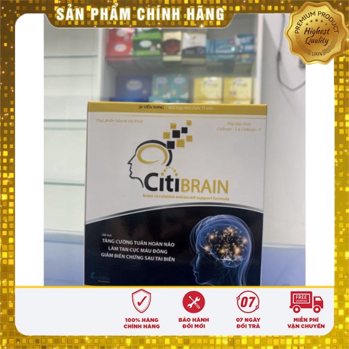 [Chính hãng] Citibrain tăng cường tuần hoàn não - Hộp 30 viên  Date mới