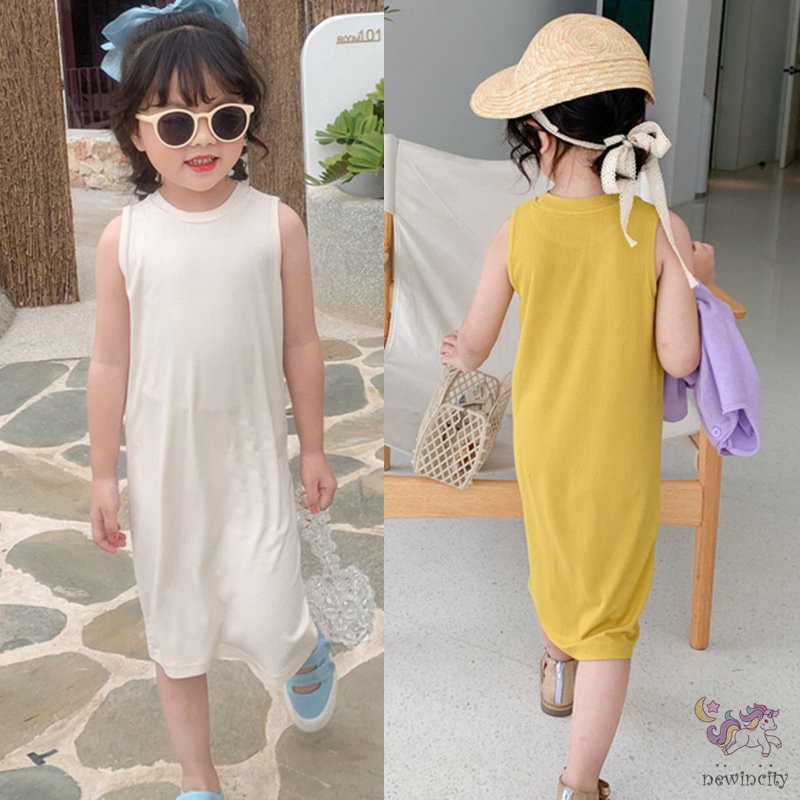 Đầm không tay thời trang hàn quốc dễ thương cho bé gái