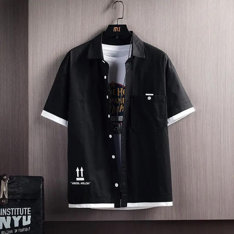 Áo Sơ Mi Ngắn Tay Thời Trang Mùa Hè Hàn Quốc Dành Cho Nam