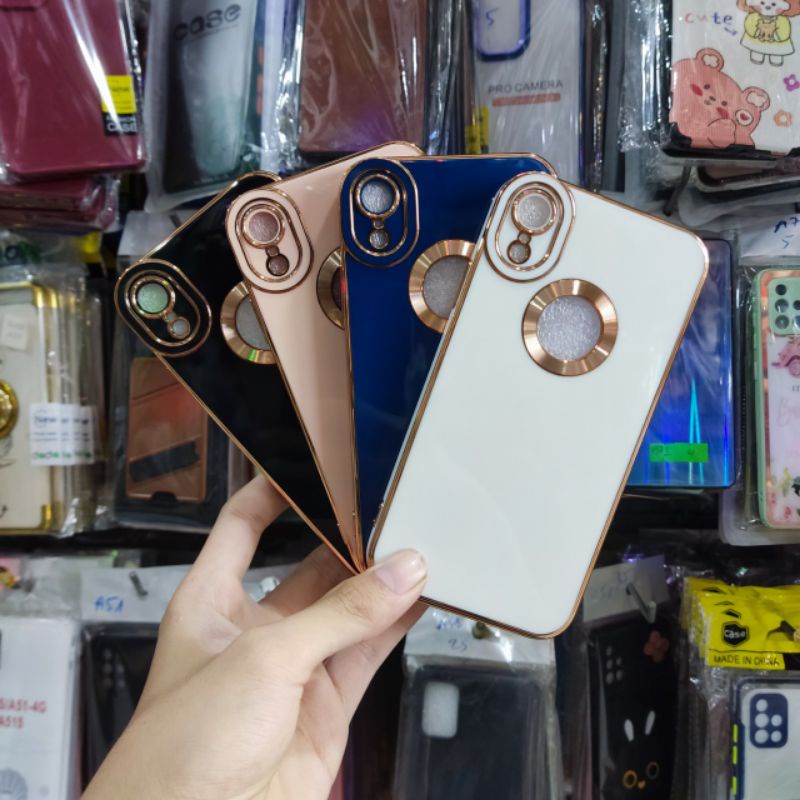 Ốp lưng iPhone XR dẻo viền xi màu lưng bóng có bảo vệ camera