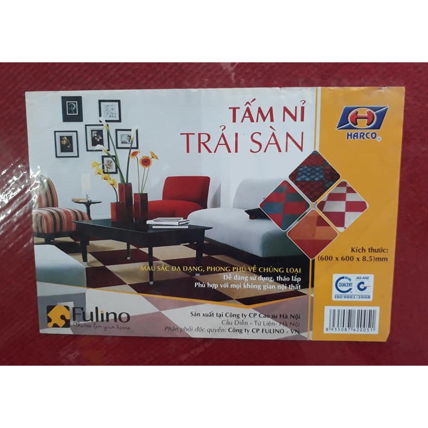 [trợ giá] Thảm nỉ trải sàn Việt Nam 1 bộ 4 miếng kích thước 60x60cm