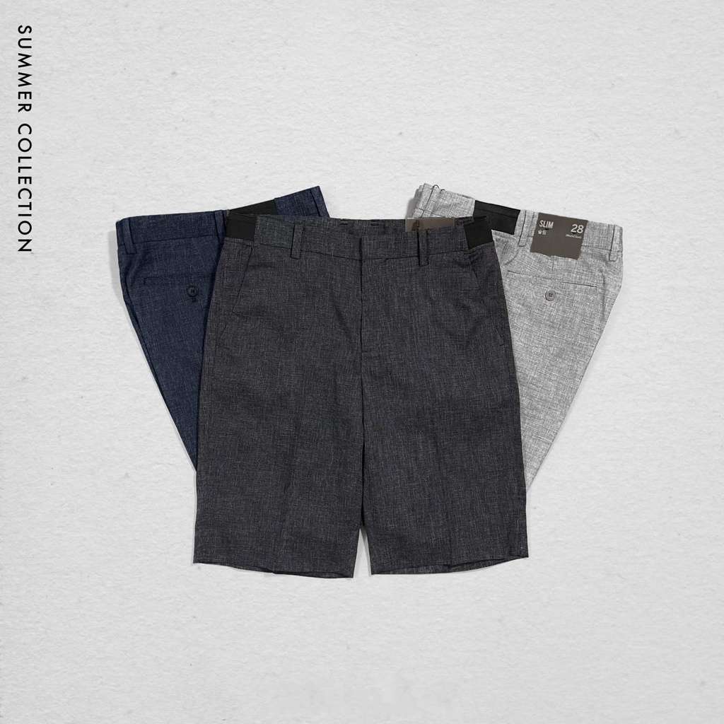 Quần short nam kẻ linen nano NII xuất Hàn