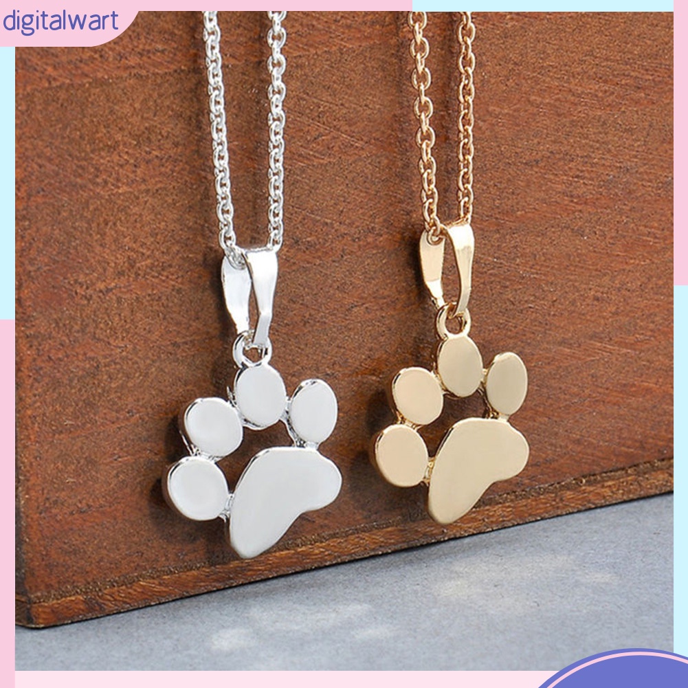 Dây Chuyền Mặt Tròn Hình Bàn Chân Thú Cưng Độc Đáo