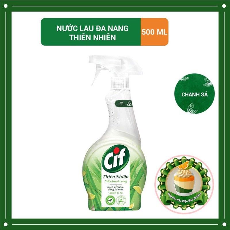 Nước lau bếp,lau đa năng,lau kính sunlight phiên bản nâng cấp từ cif chai 500ml