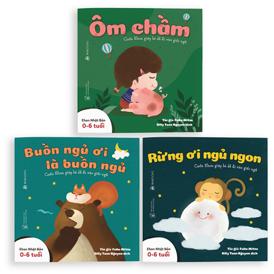 Sách Ehon Nhật Bản - Combo 3 Cuốn Buồn Ngủ Ơi Là Buồn Ngủ - Dành Cho Trẻ Từ 0 - 6 Tuổi