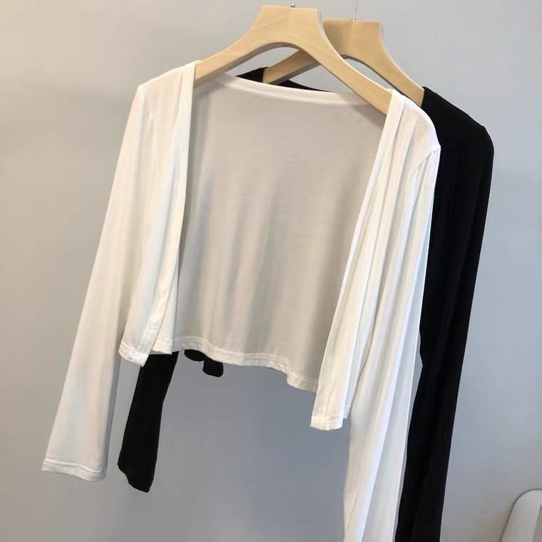 Bán Chạy!Áo Cardigan Dệt Kim Mỏng Tay Dài Phong Cách Châu Âu Gợi Cảm Thời Trang Mùa Hè