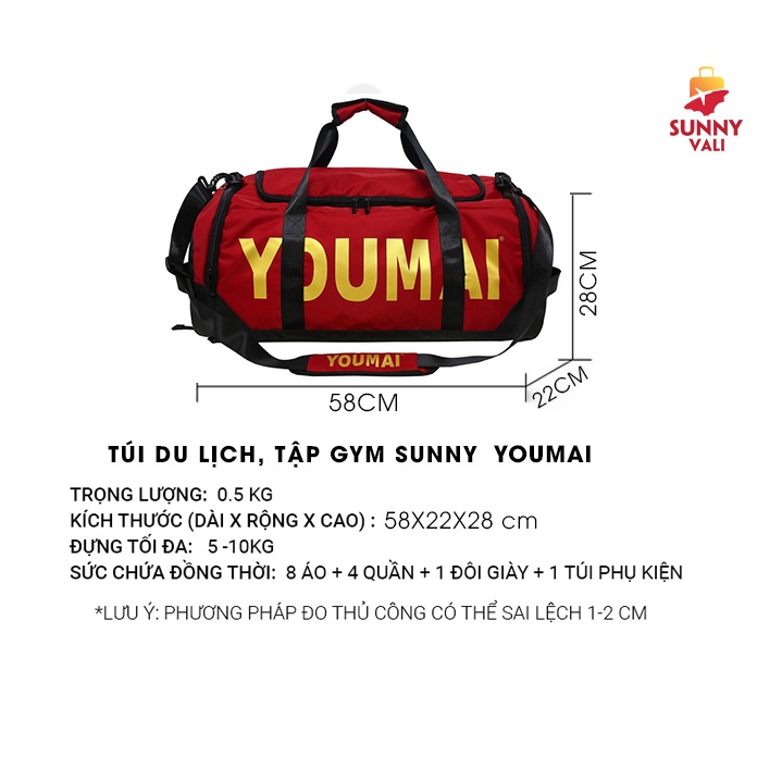 Túi du lịch thời trang Sunny Youmai T04 (5 màu)