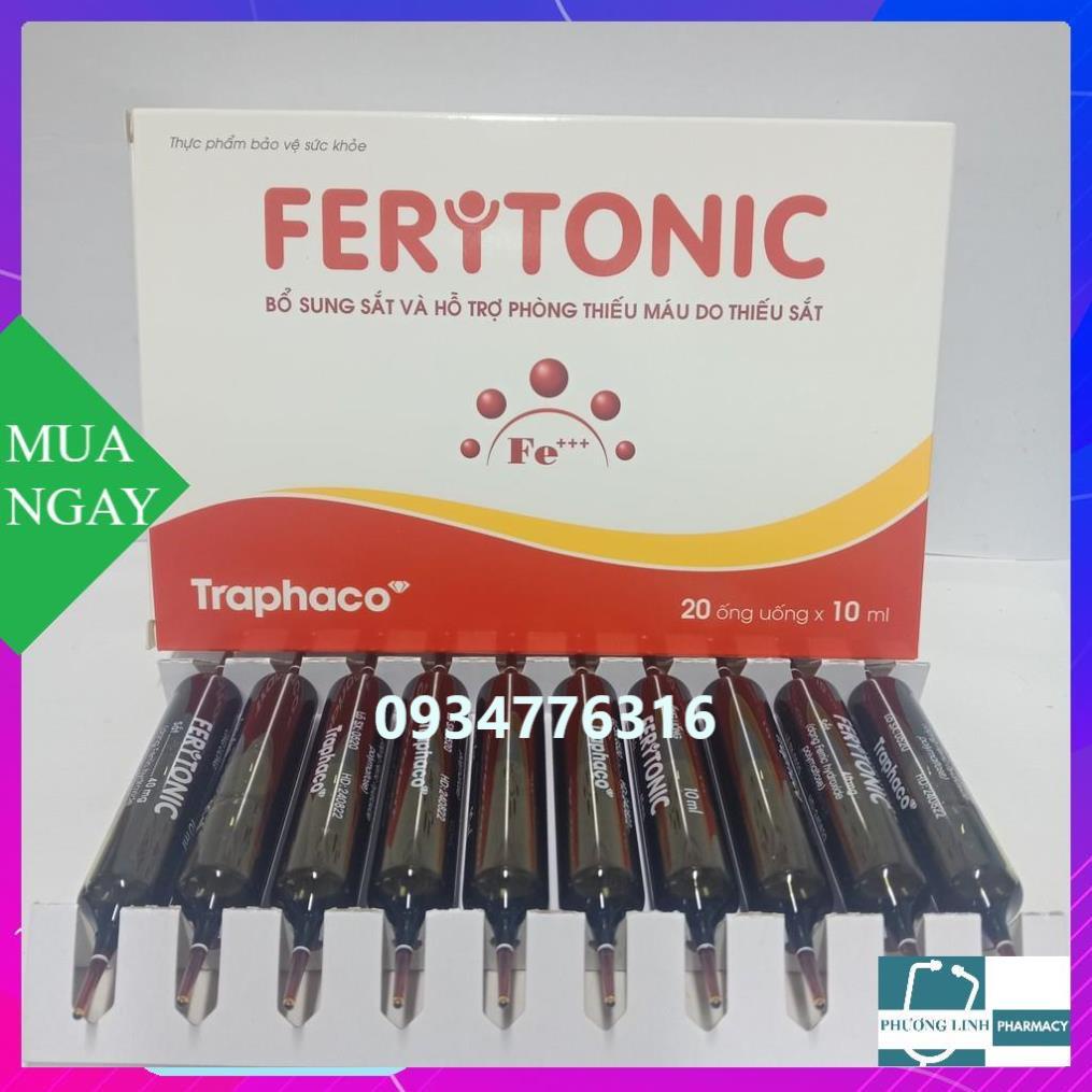 FERITONIC ống uống bổ sung sắt hộp 20 ống thuỷ tinh