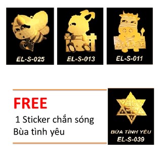 Bộ 3 miếng dán chắn sóng điện từ Hàn Quốc : Ong, bò sữa, thỏ tặng 1 bùa tình yêu