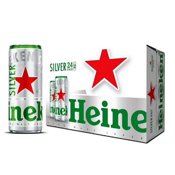 Bia Ken bạc , Heineken Silver 24 lon/ thùng , 330ml/lon