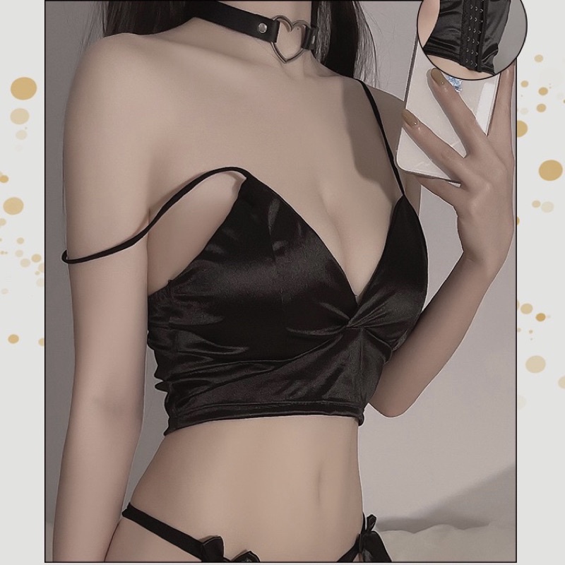 Áo Lót Satin Cổ V Quyến Rũ • Nội Y Cao Cấp Sexy • QR1131 | BigBuy360 - bigbuy360.vn