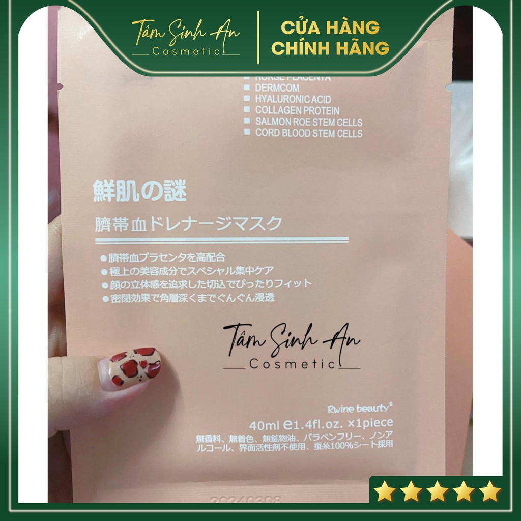 Mặt Nạ Tế Bào Gốc Nhau Thai Cuống Rốn Rwine Beauty (BẢN QUỐC TẾ CHÍNH HÃNG) - Tâm Sinh An Cosmetic - Mãi Mãi Tuổi 18 | BigBuy360 - bigbuy360.vn
