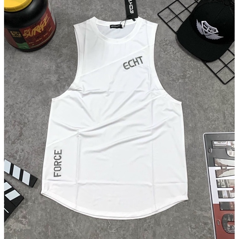 áo tank top gym nam ECHT,áo ba lỗ thun nam.