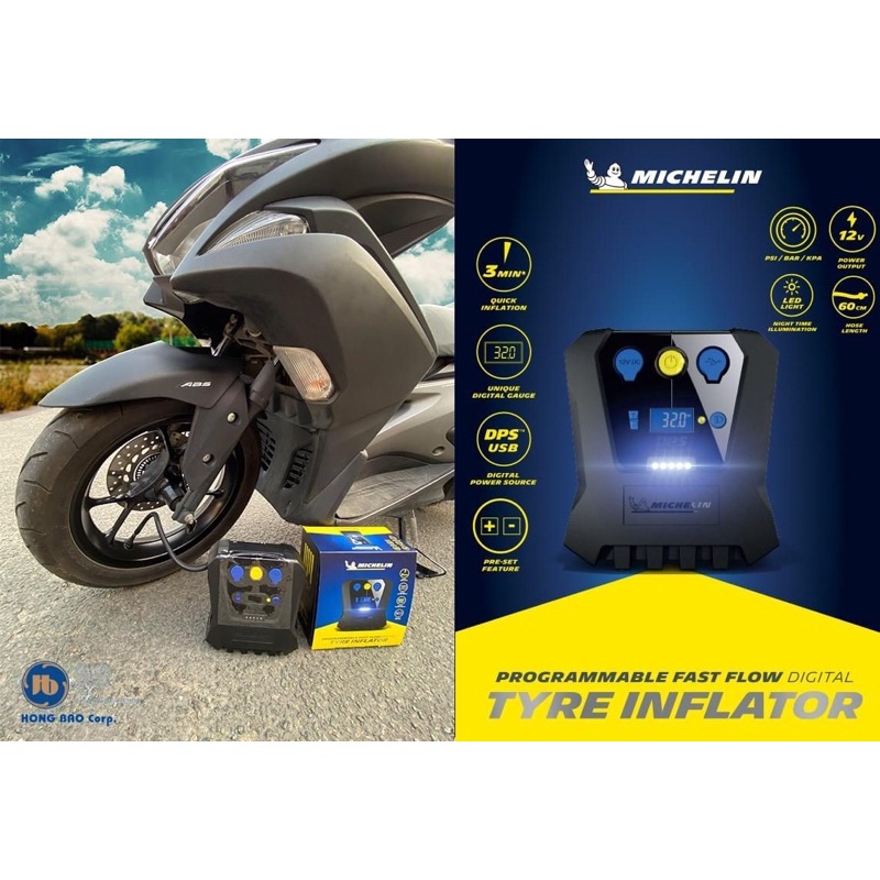 Bơm lốp tự ngắt Michelin 12266 Model mới nhất - Michelin Chính hãng BH 12 tháng