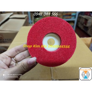Nỉ đỏ đánh bóng inox 100mm