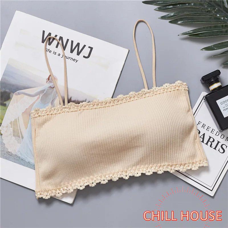 Áo Bra Cotton Tăm Viền Ren Cài Sau Siêu ms 636 - CHILLHOUSE