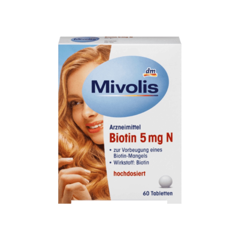 Viên Mọc Tóc Biotin 5mg Das Gesunde Plus 60 viên - Nội Địa Đức