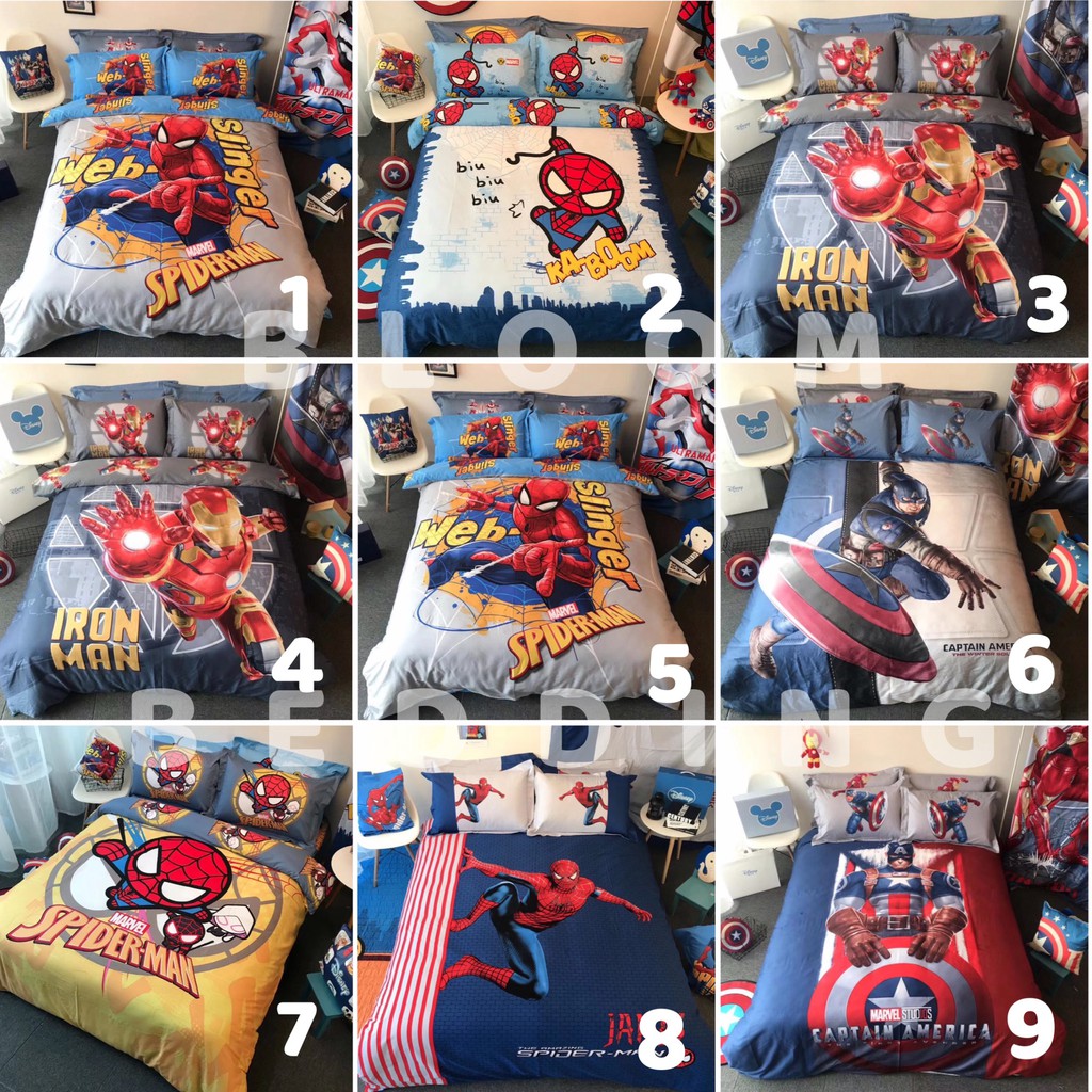 Bộ Chăn Ga Gối Cotton Disney 4 Món Cho Bé - Siêu nhân / Công chúa