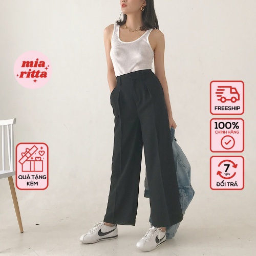 Quần Mia Ritta culottes cạp cao chun lưng Q331