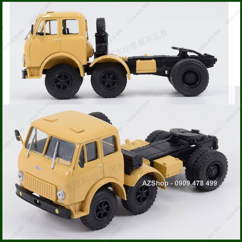 Mô Hình Hoàn Thiện Đầu Kéo MAZ 520 6x6 Nga - Tỉ Lệ 1:43 - Vàng Cát