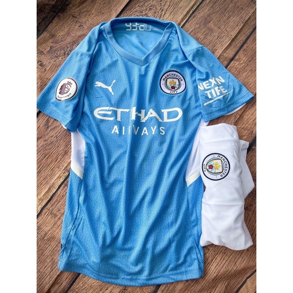 Bộ quần áo thể thao,áo bóng đá,đá banh CLB Manchester City/Mancity 2021 - 2022 vải gai Thái,mềm,mát,mịn,thấm hút mồ hôi.