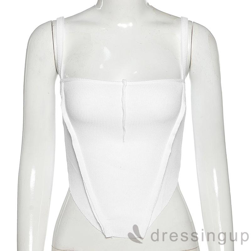 Áo Nữ Không Tay Cổ Vuông Thiết Kế Bất Đối Xứng Độc Đáo | BigBuy360 - bigbuy360.vn