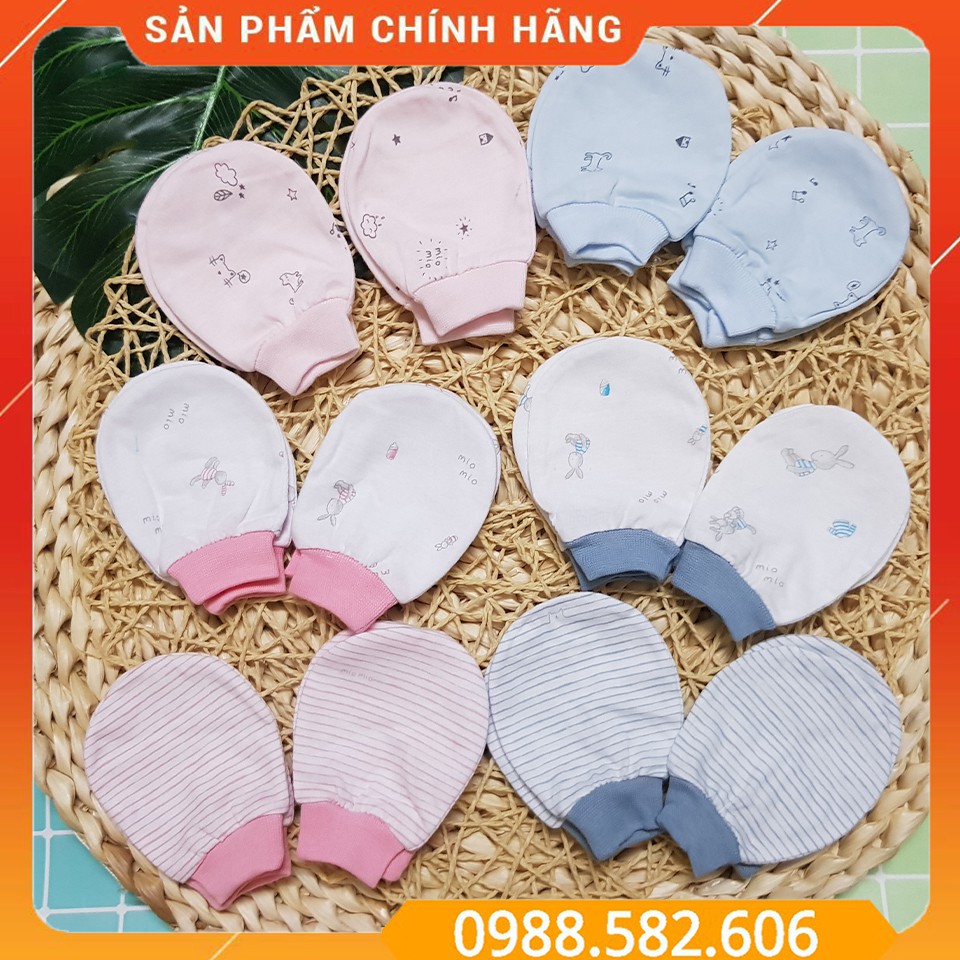 [HOT] Set 2 Đôi Bao Tay MioMio Cotton Cho Bé Sơ Sinh (2 Đôi Bao Tay Mio/Gói)