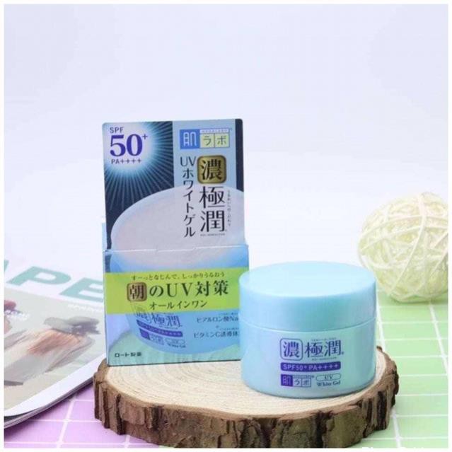 Kem Dưỡng Hadalabo 7 in 1 UV White Gel SPF 50+  Nhật Bản Dưỡng Ẩm Dưỡng Da Chống Nắng Thay Thế 7 Bước Trang Điểm .