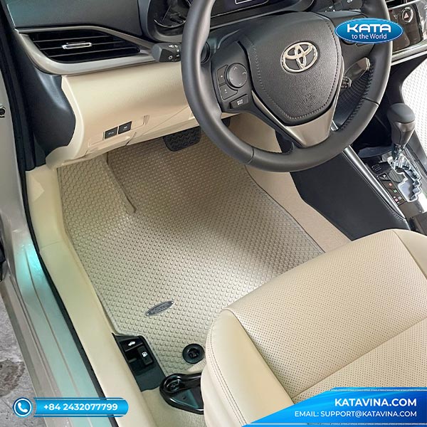 Thảm lót sàn ô tô KATA -Toyota Vios 2021 BASIC-MÀU ĐEN
