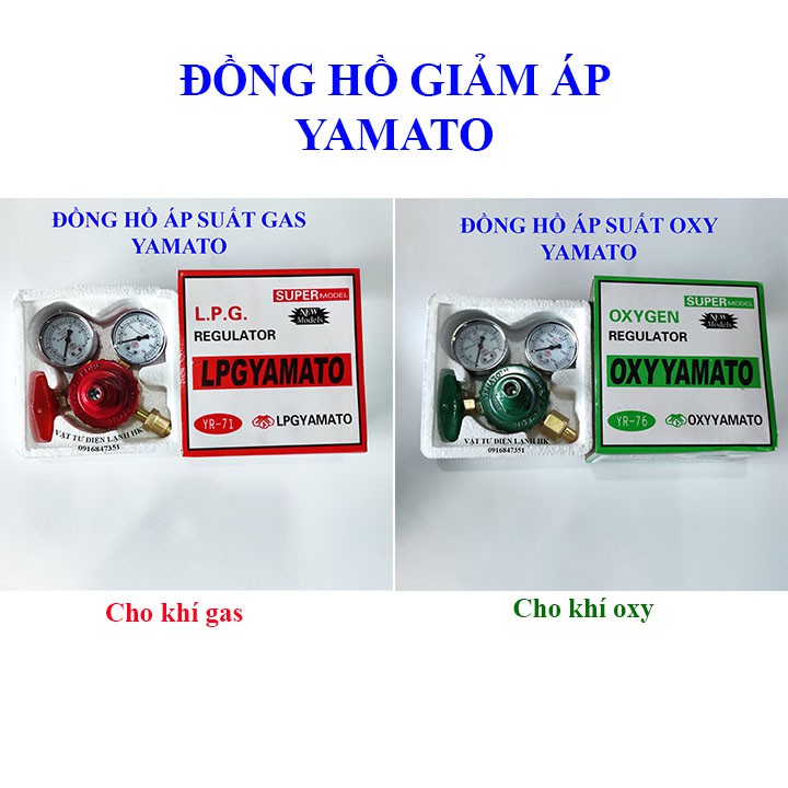 [CAO CẤP] Đồng hồ giảm áp khí gas - oxy YAMATO - DH áp suất ga LPG - Oxygen gió đá