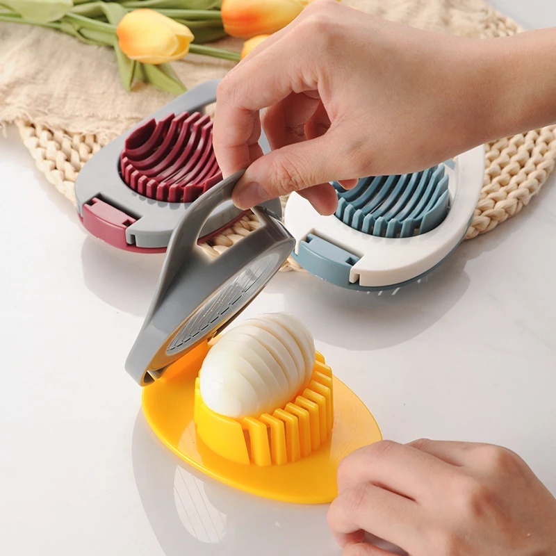 Dụng Cụ Cắt Trứng Đa Năng Bằng Nhựa Màu Sắc Ngẫu Nhiên